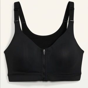 High-Support Powersoft Zip-Front Sports Bra